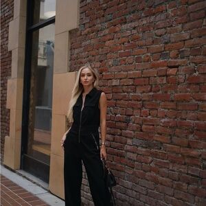 Black Sleeveless Jumpsuit